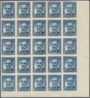 Spanien: 1936, Fermin Salvochea Y Alvarez 60c. Blue In A Lot With Approx. 1.000 (!) IMPERFORATE Stam - Lettres & Documents