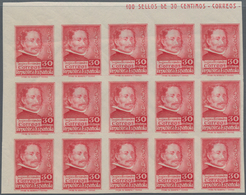 Spanien: 1937, 300th Anniversary Of Death Of Gregorio Fernandez (sculptor) 30c. Carmine In A Lot Wit - Storia Postale