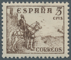 Spanien: 1936, Cid On Horse 5c. Dark Brown Type II WITHOUT IMPRINT In An Investment Lot With Approx. - Briefe U. Dokumente