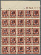 Spanien: 1938, Vicente Blasco Ibanez 2c. Red-brown With UNISSUED Surcharge '45 Centimos' In A Lot Wi - Cartas & Documentos
