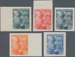 Spanien: 1939/1940, General Franco Definitives ('Sanchez Toda') Five Different Values In A Lot With - Briefe U. Dokumente