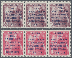 Spanien: 1950, General Franco's Visit Of The Canary Islands 50c. Dark Lilac And 1pta. Carmine-rose W - Brieven En Documenten