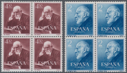 Spanien: 1952, 100th Birthday Of Jaime Ferrán I Clúa (4.50pta. Violet-brown) And Santiago Ramón Y Ca - Brieven En Documenten