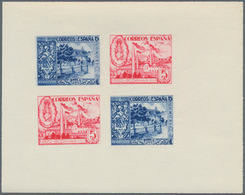 Spanien - Lokalausgaben: 1937, EPILA (Pro Rodanas): Civil War IMPERFORATE Miniature Sheet With Stamp - Emissions Nationalistes