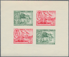 Spanien - Lokalausgaben: 1937, EPILA (Pro Rodanas): Civil War IMPERFORATE Miniature Sheet With Stamp - Nationalist Issues