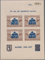 Spanien - Lokalausgaben: 1937, PI DE LLOBREGAT: Accumulation Of Four Different ZIG-ZAG ROULETTED Min - Nationalistische Ausgaben