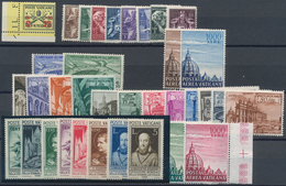 Vatikan: 1931/1958, MNH Assortment Incl. 1936 Catholic Press, 1949 UPU, 1952 Souvenir Sheet Etc. Mic - Collections