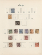 Skandinavien: 1855/1965: Sweden/Denmark Collection In Borek Binder, Predominantly Used, A Few Mint A - Otros - Europa