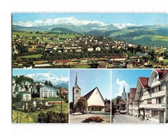 Suisse Herisau Blick Zum Santis Carte 4 Vues CPSM GF - Herisau