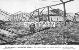 Bschieting Van Duffel 1914: De Magazijnen Der Papierfabriek Van Moorrees - Duffel