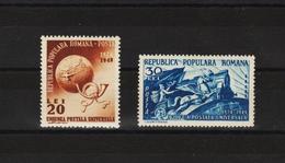 1949 - 75 Anniv. De U.P.U.  Mi No 1189/1190 Et Yv No 1182/1183 MNH - Nuevos