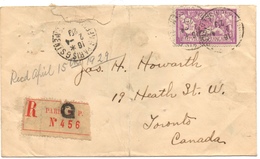 FRANCE  MERSON 3F N°240 Seul Sur  Lettre Paris Pour TORONTO  Tarif RECOMMANDE Pour Le CANADA 1929 - 1921-1960: Modern Period