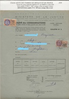 TIMBRES FISCAUX MIXTE FRANCE/ MONACO 1959 Serie Unifiee N°12 50F Orange + SERIE UNIFIEE N° 296 B FRANCE - Steuermarken