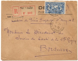 1928 Lettre R Avec YT 245 Seul Sur Lettre Légion Américaine / DE TRIE SUR BAÏSE 65 - 1921-1960: Modern Tijdperk