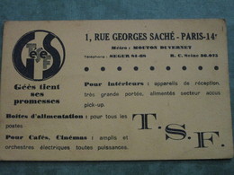 GEES Tient Ses Promesses - T.S.F. - 1, Rue Georges Saché - Arrondissement: 14