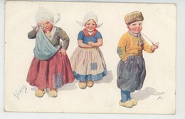 ENFANTS - LITTLE GIRL - MAEDCHEN - Jolie Carte Fantaisie Viennoise Enfants Hollandais - Signée FEIERTAG - Feiertag, Karl