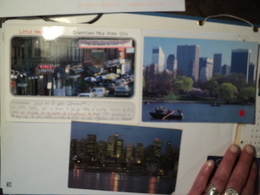 NEW YORK. USA. LOT DE 3 CPSM ET CPM. 1976 / 2001 MID MANHATTAN SKYLINE / CENTRAL PARK / CHINATOWN / LITTLE ITALY. TIMBR - Collezioni & Lotti