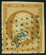 Oblitéré N° 13A, 10c Bistre X 12 Ex. Obl Différentes Dont PC Bleu, Etoile Bleue Et Rouge, Grille, Ancre Noire Et Bleue,  - Sonstige & Ohne Zuordnung