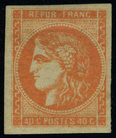 Neuf Avec Charnière N° 48, 40c Orange, T.B. Signé JF Brun - Andere & Zonder Classificatie