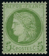 Neuf Sans Charnière N° 53, 5c Vert-jaune S/azuré, TB, Certificat - Sonstige & Ohne Zuordnung