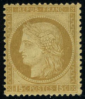 Neuf Sans Charnière N° 55, 15c Bistre, TB - Andere & Zonder Classificatie