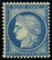 Neuf Sans Charnière N° 60A, 25c Bleu, TB, Signé Brun - Andere & Zonder Classificatie