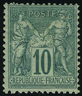 Neuf Avec Charnière N° 76, 10c Vert, Type II, T.B. Signé - Otros & Sin Clasificación