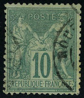 Oblitéré N° 76, 10c Vert T.B. Signé JF Brun - Altri & Non Classificati