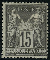 Neuf Avec Charnière N° 77. 15c Gris, Type II, T.B. Signé Thiaude. - Other & Unclassified