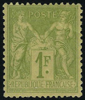 Neuf Avec Charnière N° 82, 1f Olive Clair, Type II, T.B. - Andere & Zonder Classificatie