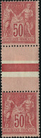 Neuf Sans Charnière N°98. 50c Rose. Type II. Paire Verticale Inter-panneau Dont 1ex Neuf*. T.B. - Other & Unclassified