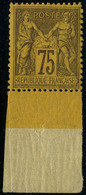 Neuf Sans Charnière N° 99, 75c Violet Sur Orange, BdF, Bien Centré, TB - Other & Unclassified