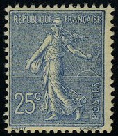 Neuf Sans Charnière N° 132, 25c Bleu Type Semeuse Lignée, T.B. - Otros & Sin Clasificación