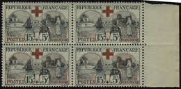 Neuf Sans Charnière N° 156, 15 + 5c Croix Rouge, Bloc De 4, Bdf, Excellent Centrage, T.B. - Other & Unclassified