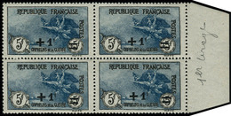 Neuf Sans Charnière N° 162/69. La 2ème Série Orphelins En Blocs De 4 Dont 5f + 5f Surchargé 1f : 1er Tirage (N° 169a). T - Other & Unclassified