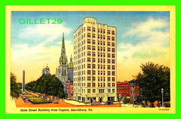 HARRISBURG, PA - STATE STREET BUILDING FROM CAPITOL - TRAVEL IN 1950 - J. B. HOFFMAN & SON - - Harrisburg