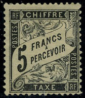 Neuf Avec Charnière N° 24, 5f Noir T.B. Signé Thiaude - Andere & Zonder Classificatie