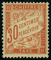 Neuf Sans Charnière N° 34, 30c Rouge-orange, SUPERBE, Signé Brun - Andere & Zonder Classificatie