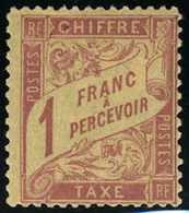 Neuf Avec Charnière N° 39, 1f Noir S/paille, T.B. Signé Brun - Andere & Zonder Classificatie