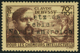 Neuf Sans Charnière 70+10c Debussy Surchargé Coudekerque, TB, Signé Claves - Michel 32 - Otros & Sin Clasificación