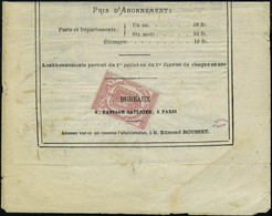 Lettre N° 9, 2c Rose Obl Sur Journal Entier Moniteur Des Fils, Tissus ...    L'année 1869, T.B. - Otros & Sin Clasificación