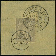 Fragment Type Sage Surchargés 1/2 Centime En Plus, Les 5 Valeurs S/fragments, TB - Otros & Sin Clasificación