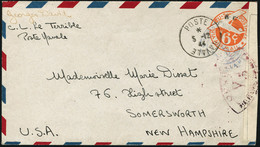Lettre Entier Postal à 6c US, Avec Surcharge De Casablanca III. CàD Poste Navale 5.12.44 Pour Somersworth (N.H.), USA. C - Andere & Zonder Classificatie