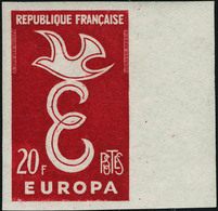 Neuf Avec Charnière 1958. France N° 1173/74, EUROPA 1958, La Paire Non Dentelée + La Même En 2 épreuves De Luxe. T.B. - Otros & Sin Clasificación