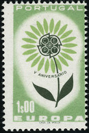 Neuf Sans Charnière 1964. PORTUGAL 1E Vert Unicolore. Erreur De Couleur. T.B. - Altri & Non Classificati