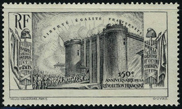 Neuf Sans Charnière N° 9, 150è Anniversaire De La Révolution Noir Sans Légende T.B. Rare - Other & Unclassified