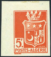 Neuf Sans Charnière N° 197Ab, 5F Rouge-orange Sans Surcharge, Non-dentelé, CdF, SUPERBE, Signé Brun - Altri & Non Classificati