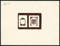 Type Armoiries D'Oran De 1947, épreuve De Décomposition Brun  Rouge En 2 Parties. T.B. - Otros & Sin Clasificación