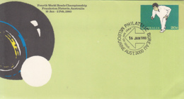 7680FM- WORLD BOWLS CHAMPIONSHIP, BOWLING, SPORTS, COVER STATIONERY, OBLIT FDC, 1980, AUSTRALIA - Petanque