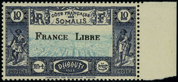 Neuf Sans Charnière N° 231,  10f Surcharge France Libre Bdf, TB - Sonstige & Ohne Zuordnung
